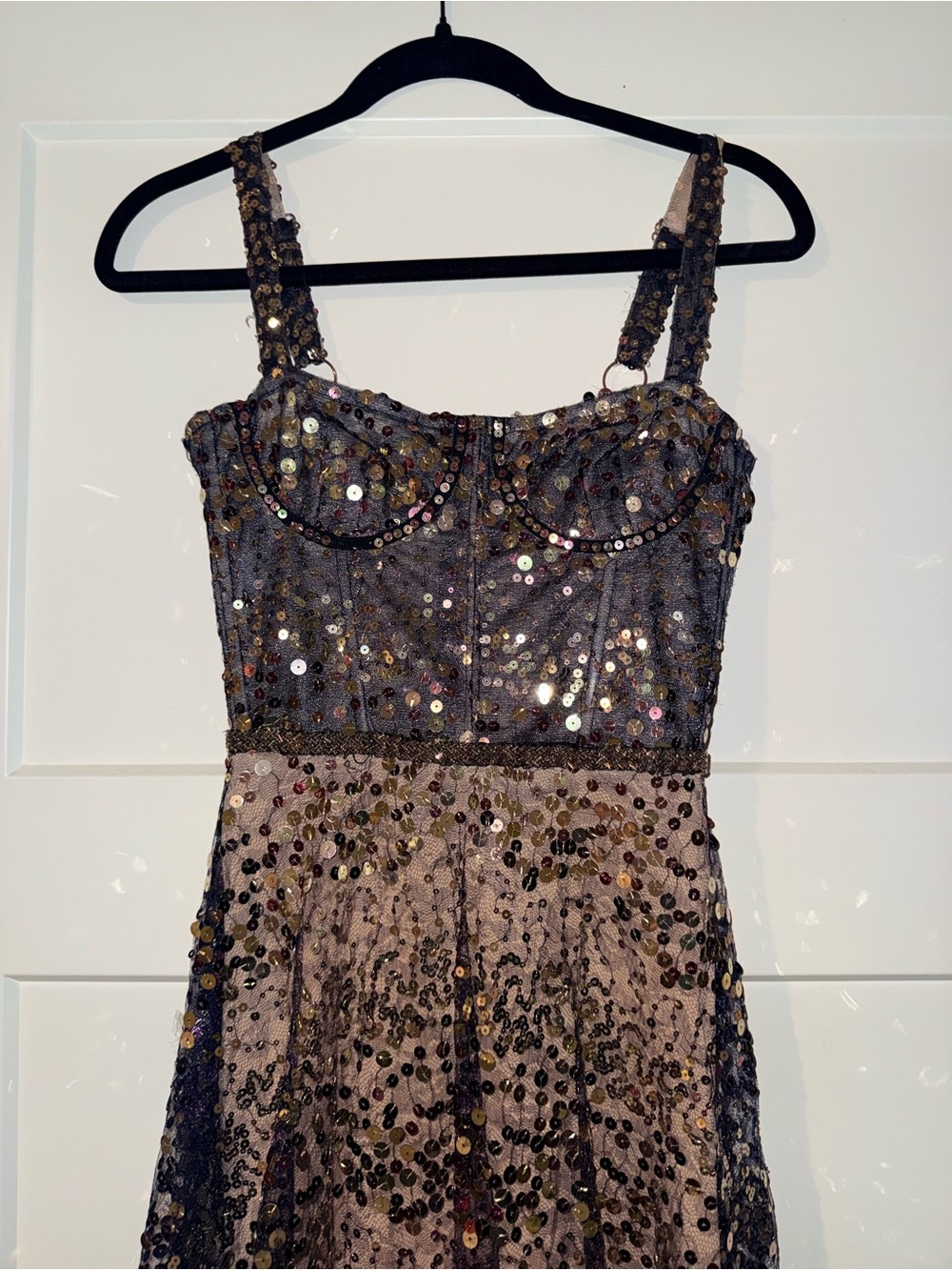 Bronx and Banco Midnight Noir Gown in Gold & Black XS - Picture 9 of 12